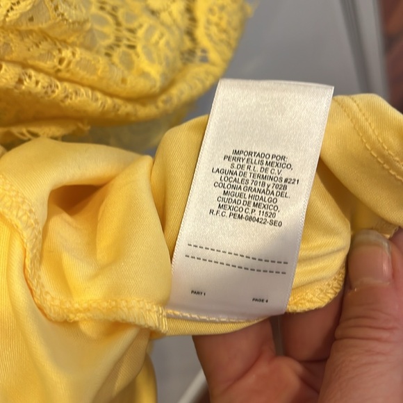 Laundry by Shelli Segal yellow crotchet dress - Picture 9 of 9